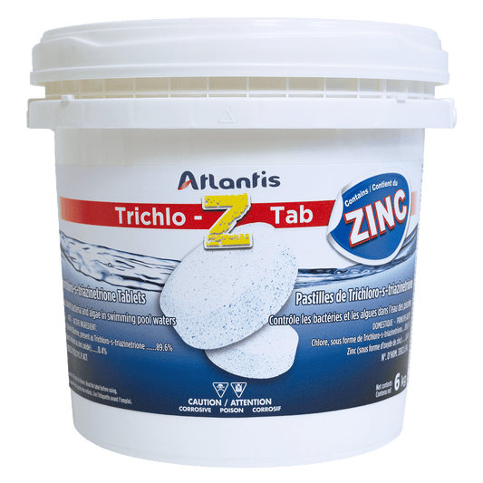 TRICHLO-Z TAB 6KG - stabilized chlorination tablets with Zync Oxyde 200g