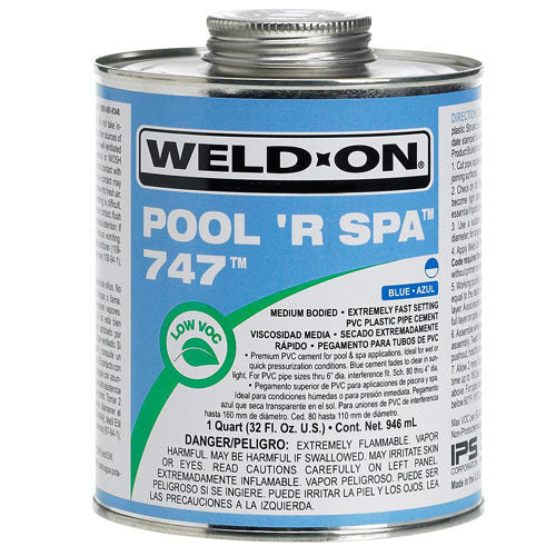 Weld-On #747 Flexible and Rigid PVC Adhesive - Ultra-Fast Drying | Average Viscosity
