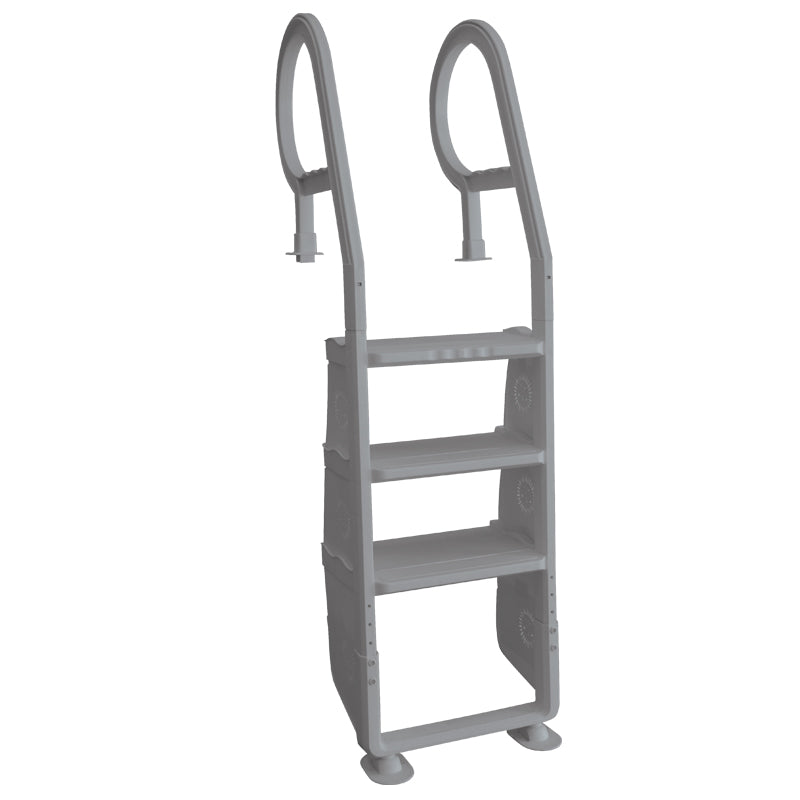 Premium resin safety ladder with 24" wide guard rails and steps