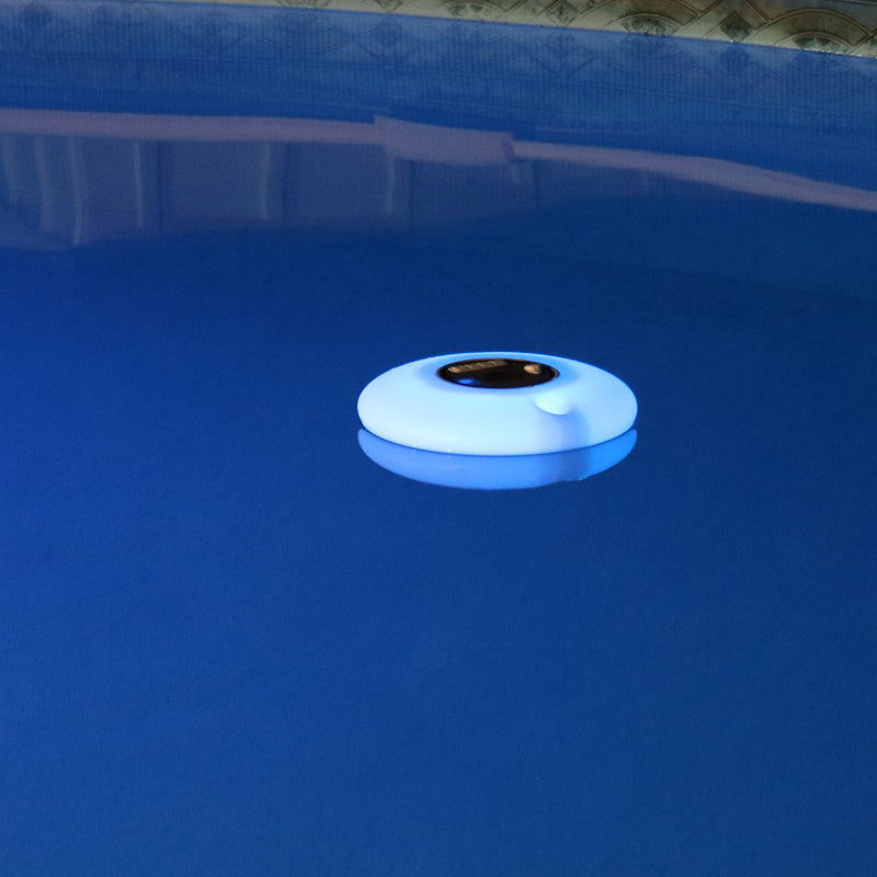 Floating “bluetooth” speaker. Brilliant multi-color LED light.