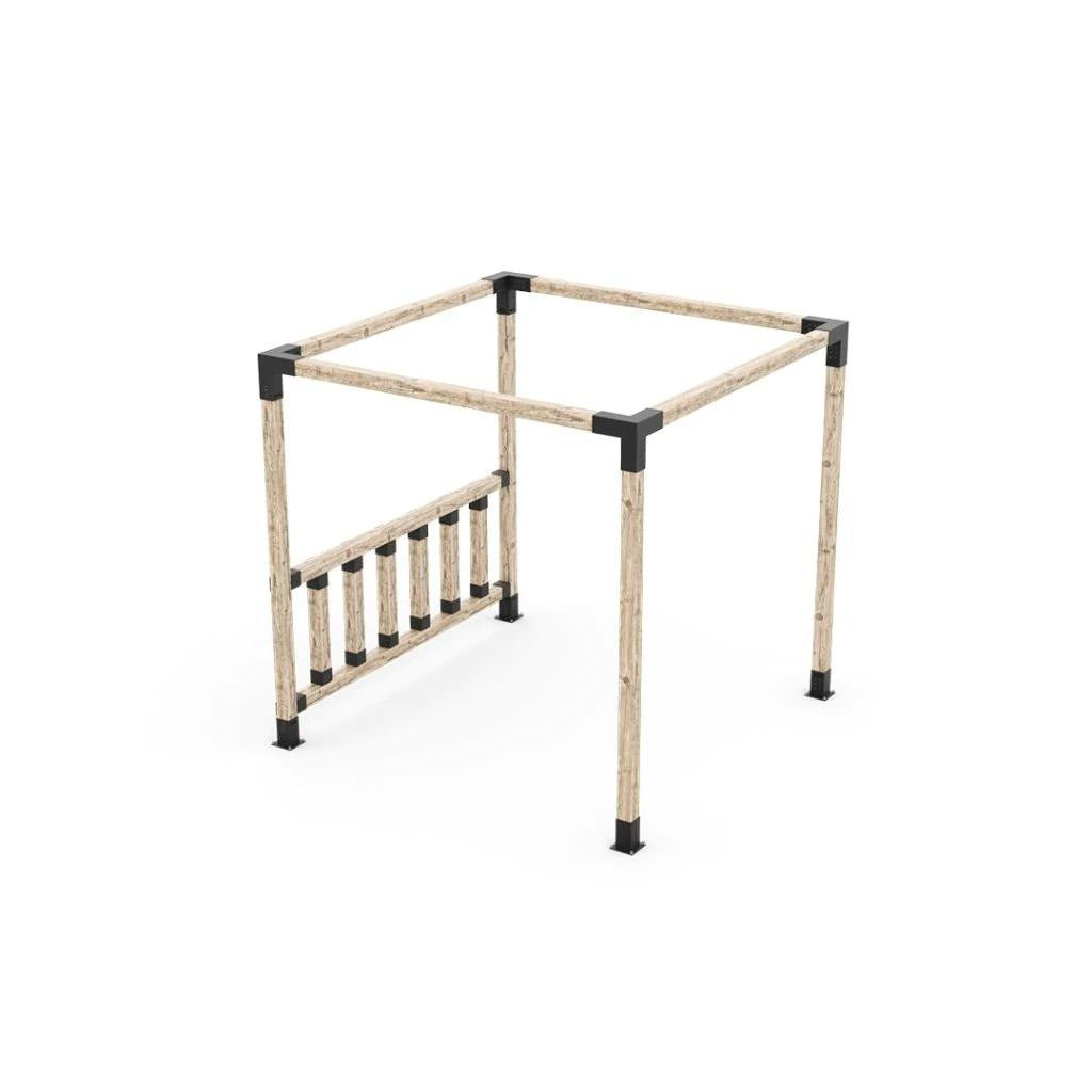 Kit de pergola de toute taille avec mur de poteaux pour poteaux en bois 4x4