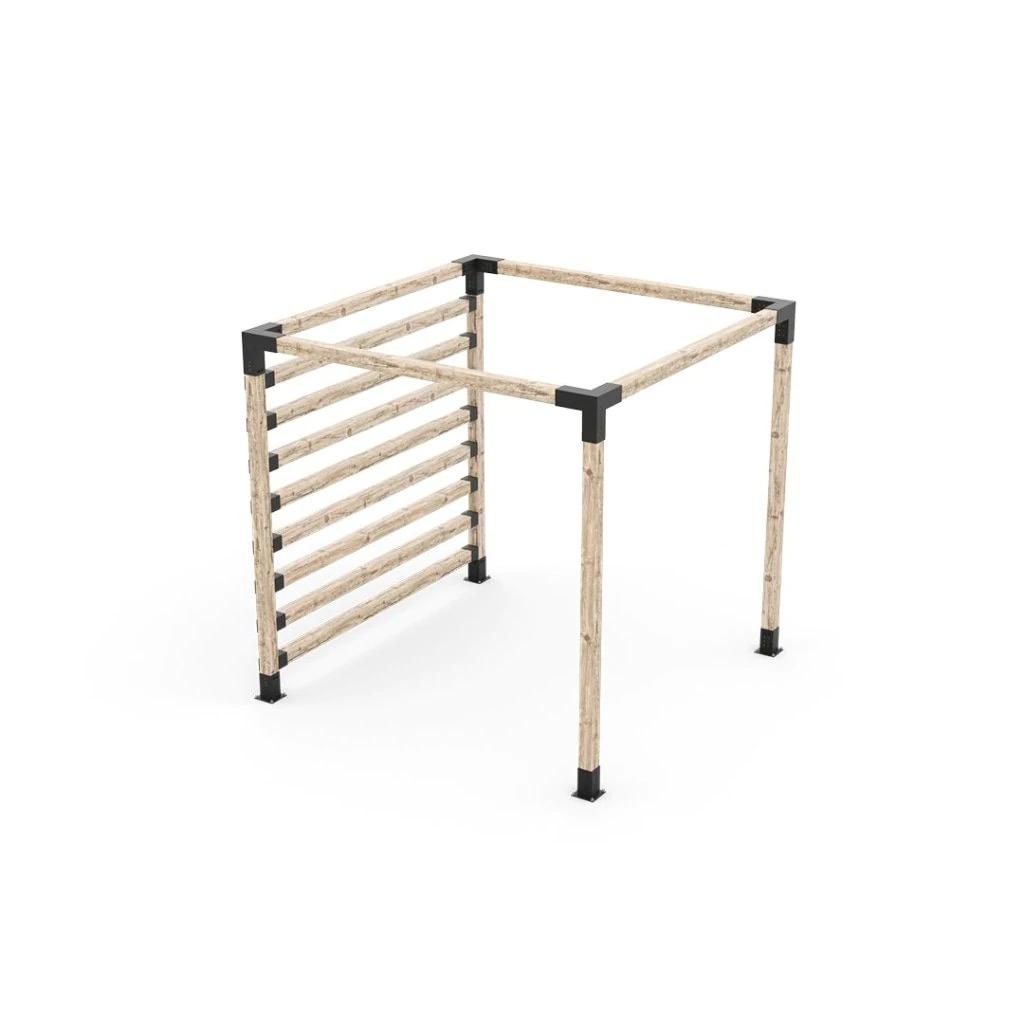 Kit de pergola de toute taille avec mur de poteaux pour poteaux en bois 4x4