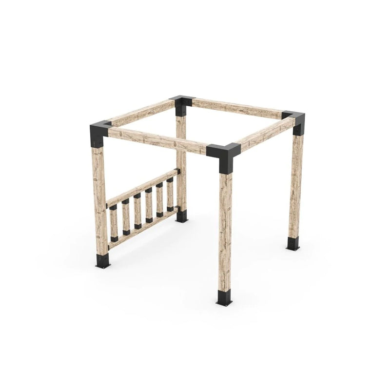 Kit de pergola de toute taille avec mur de poteaux pour poteaux en bois 6x6