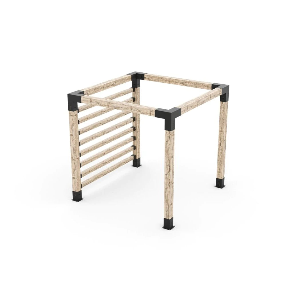 Kit de pergola de toute taille avec mur de poteaux pour poteaux en bois 6x6